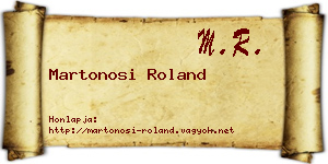 Martonosi Roland névjegykártya